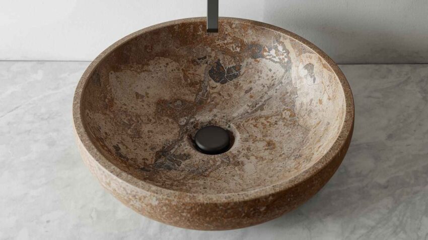 Natural Stone Basins for Organic Appeal