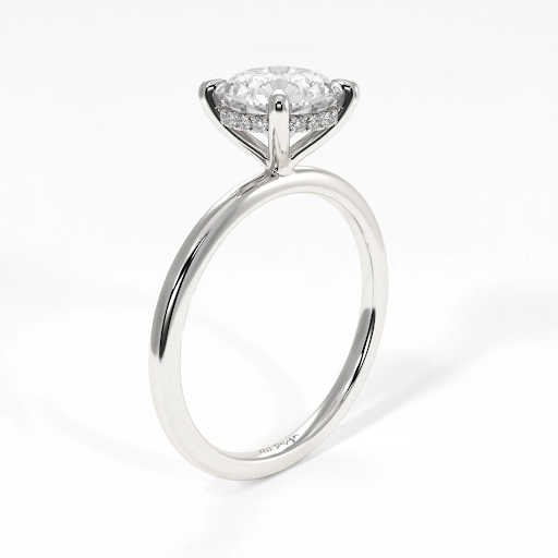 agi design Hidden Halo Engagement Rings