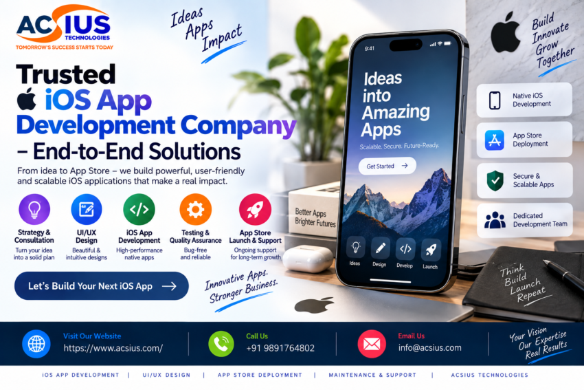 Trusted iOS App Development Company %E2%80%93 End to End Solutions