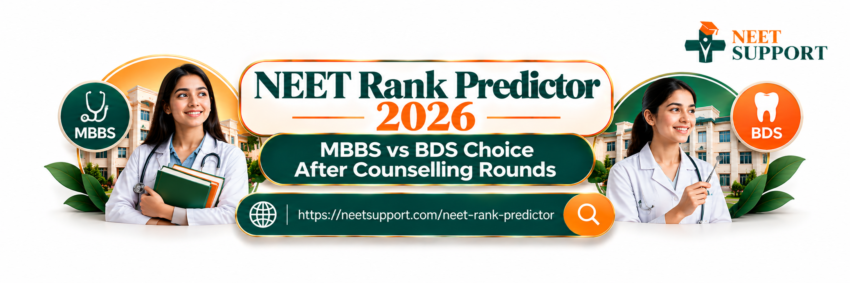 NEET Rank Predictor 2026 MBBS vs BDS Choice After Counselling Rounds
