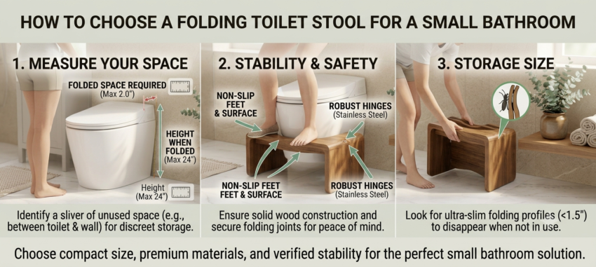 How to Choose a Folding Toilet Stool for a Small Bathroom