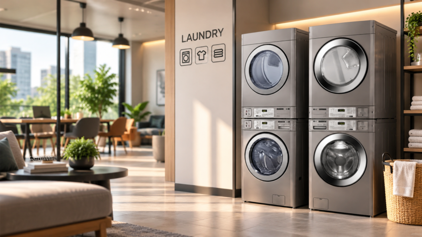 Modern Co Living Laundry Lounge