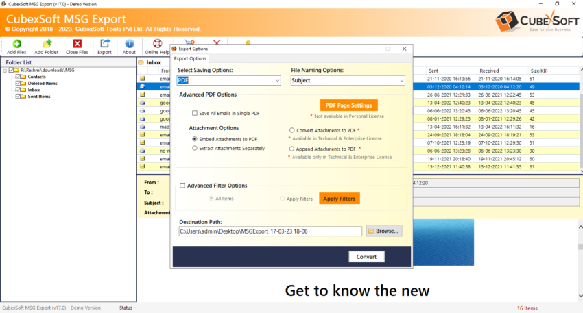 msg to pdf