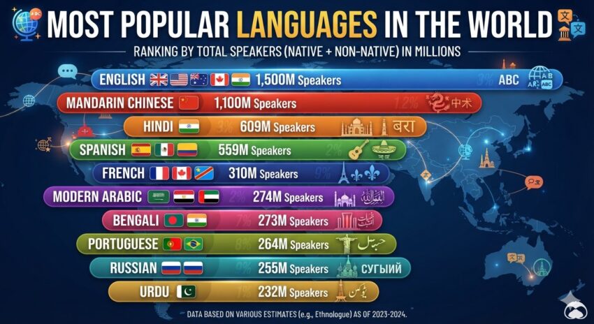 Most Popular Languages In The World