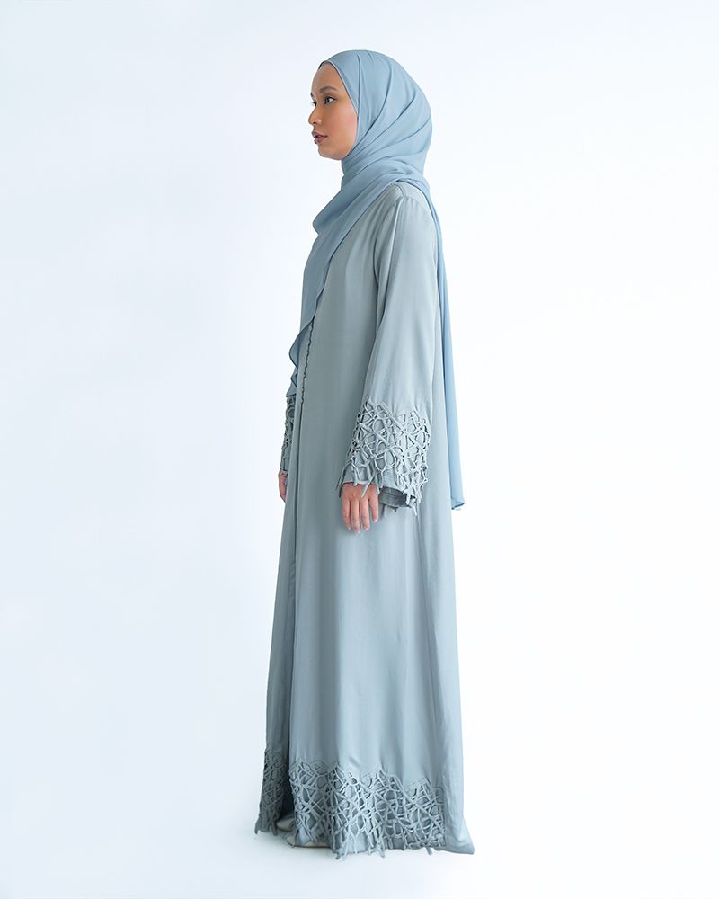 Light grey abaya clearance