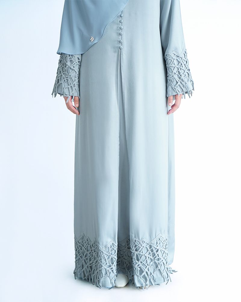 Light grey abaya clearance