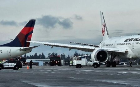 Japan & Delta Jets Collide on Seattle Tarmac