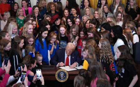 Trump Signs 'No Men in Women's Sports' Order in East Room