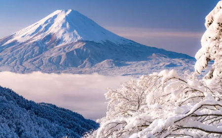 Mount Fuji in Japan Seen from the Space Station