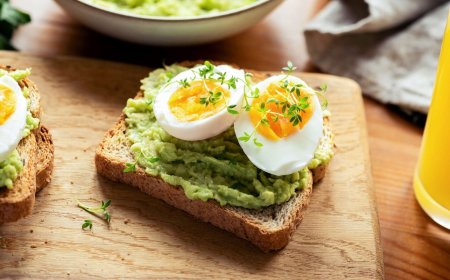 Avocado Toast with Boiled Eggs