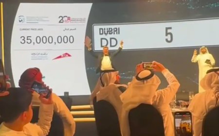 Dubai's 'DD5' Plate Sold for $9.5M at Charity Auction