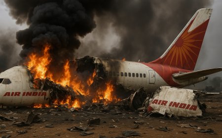 Air India Flight AI 171 Crashes After Takeoff in Ahmedabad – 244 Onboard