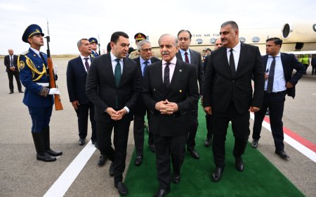 PM of Pakistan Lands in Azerbaijan for 17th ECO Summit