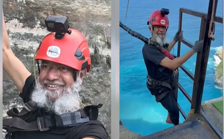 Dr Zakir Naik Bungee Jumps 430‑Foot from Bali Beach at Age 59