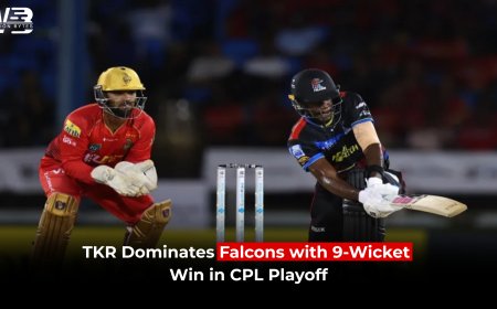TKR Dominates Falcons with 9-Wicket Win in CPL Playoff