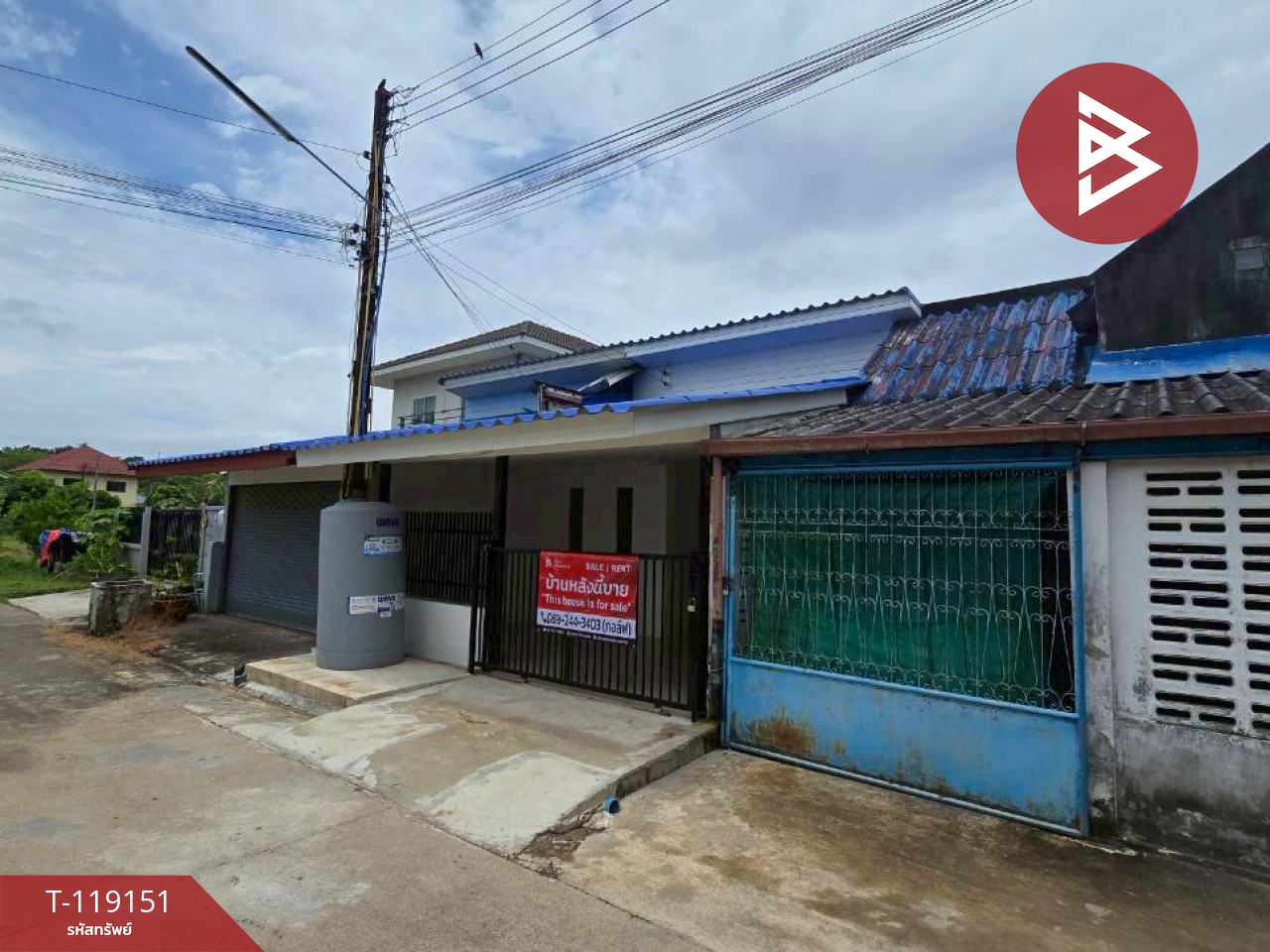 ขายทาวน์เฮ้าส์ 2 ชั้น เนื้อที่ 2704 ตร.วา บางกะจะ จันทบุรี
