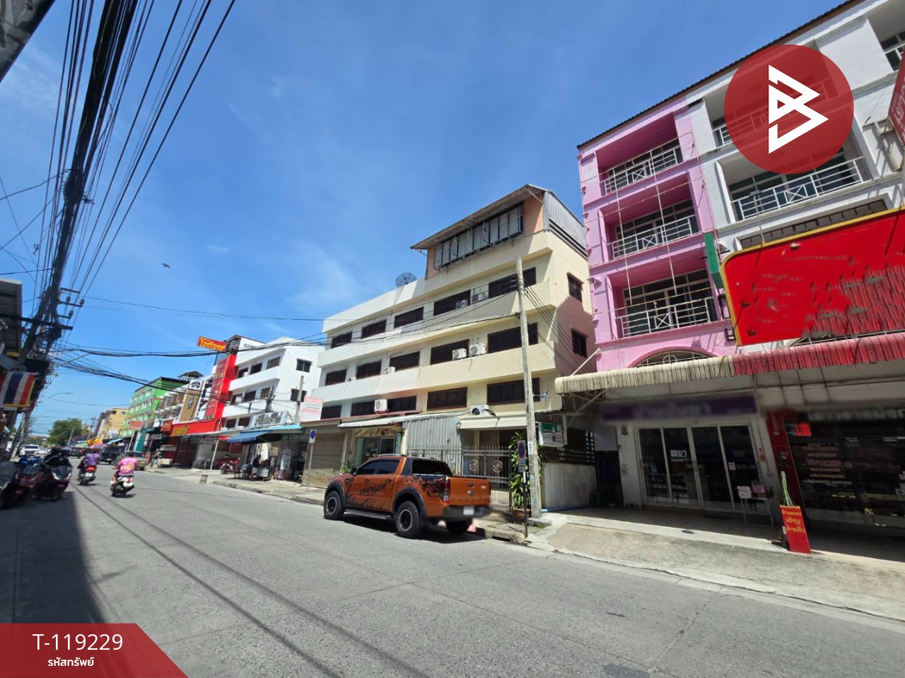 ขายอาคารพาณิชย์ ถ.สุขุมวิท เนื้อที่ 24.4 ตร.วา ท้ายบ้าน สมุทรปราการ