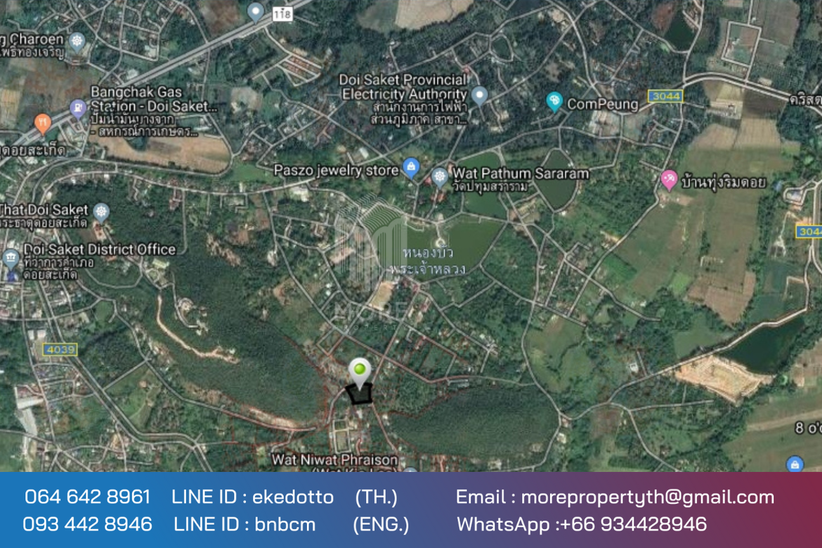 รหัสทรัพย์สิน 066LS ขายที่ดินเชียงใหม่ 3-3-15 ไร่ ใกล้หนองบัวพระเจ้าหลวง ดอยสะเก็ด เชียงใหม่