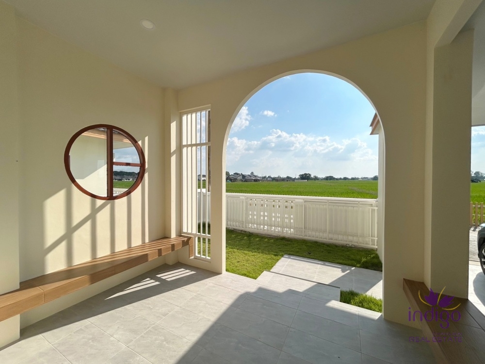 New single storey 3 bedroom  house for sale with a Japanese garden, San Puloei, Doi Saket, Chiang Mai.