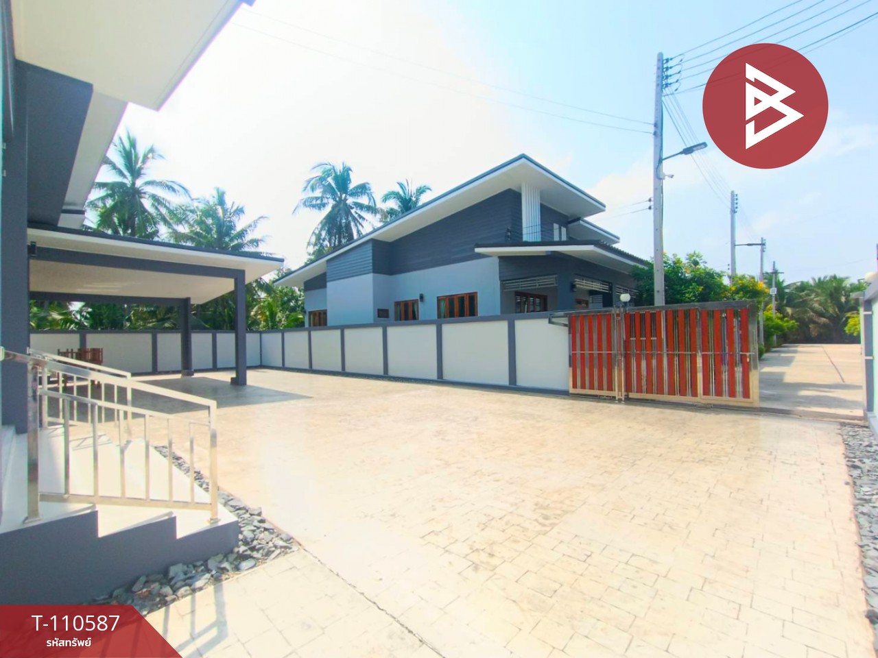 ขายบ้านเดี่ยวชั้นเดียว เนื้อที่ 1 งาน 16.6 ตร.วา ลาดใหญ่ สมุทรสงคราม