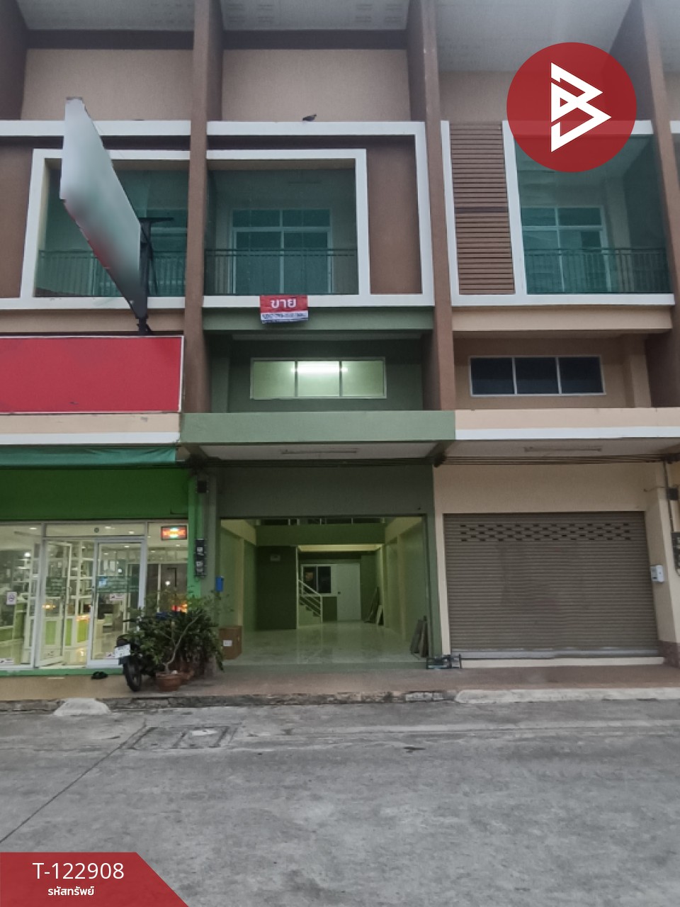 ขาย/เช่าอาคารพาณิชย์ เนื้อที่ 18 ตารางวา หมู่บ้านเซนสิริโฮม สุขุมวิท-แยกเจ ชลบุรี