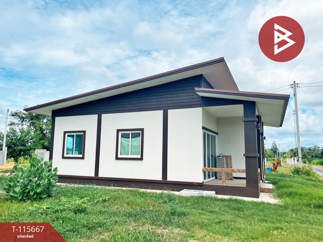 ขายบ้านเดี่ยวพร้อมที่ดิน เนื้อที่ 1 งาน 20 ตร.วา ต.บ้านใหม่ อ.ท่าม่วง จ.กาญจนบุรี ราคาถูก