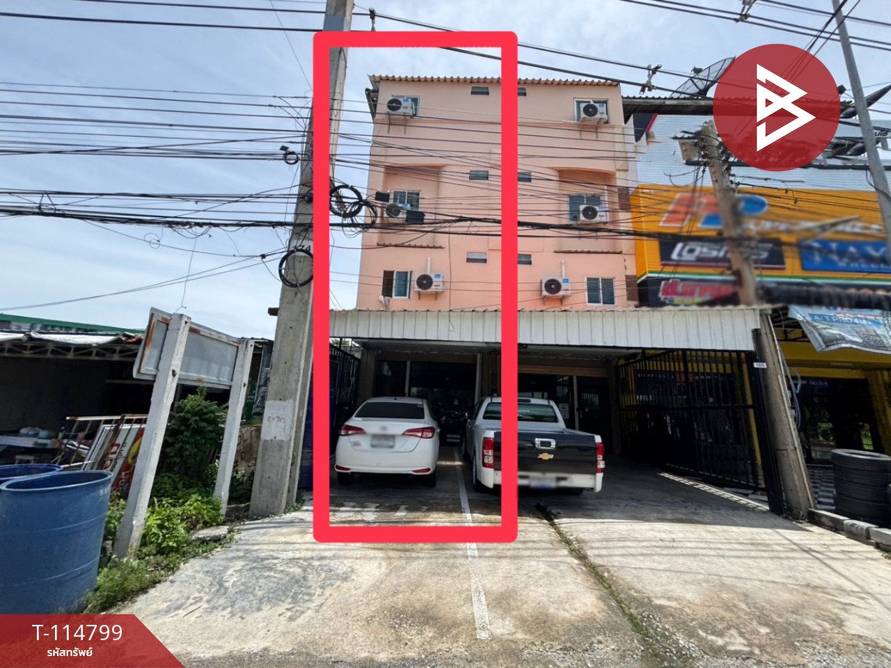 ขายอาคารพาณิชย์ 4 ชั้น คลองตำหรุ พานทอง ชลบุรี