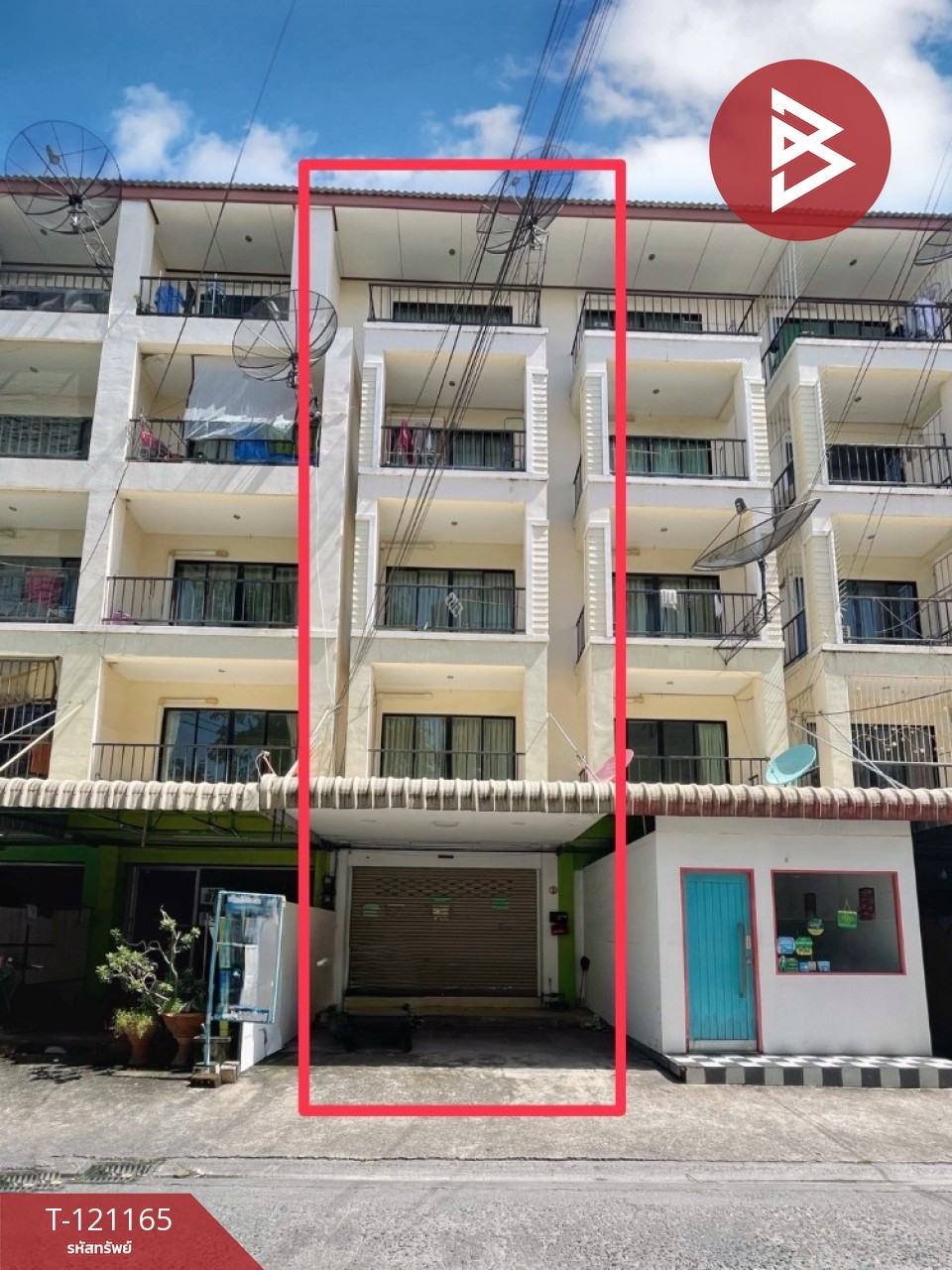 ขายอาคารพาณิชย์พร้อมห้องพัก 5 ชั้น เนื้อที่ 19 ตร.วา แสนสุข ชลบุรี