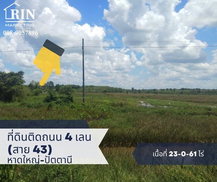 Land For Sale ทำเลดี อนาคตไกล อ.หนองจิก ติดถนนทางหลวง หมายเลข 43 ดอนยาง, ภาพที่ 4