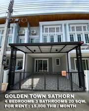 ให้เช่า ทาวน์โฮม ในโครงการ GOLDEN TOWN SATHORN แขวงบางขุนเทียน เขตจอมทอง กรุงเทพมหานคร