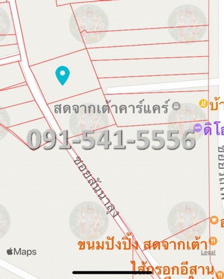 ขายที่ดิน พื้นที่สีแดง 2 แปลง เนื้อที่ 601 ตรว ซ.รถไฟ ท่าศาลา ติดถนน 2 , ภาพที่ 4