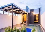 บ้านใหม่ สนามบินหัวหิน ถ.คนเดิน ให้เช่าพลูวิลล่า  ไม่เคยอยู่! หัวหิน1-10  2นอน 1โถง 1น้ำ สระว่ายน้ำ ทำที่พักได้ 22ตรว. 88 ตรม. 