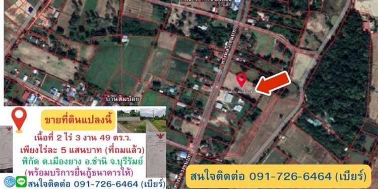 ขายด่วน ที่ดินถมแล้ว เนื้อที่ 2ไร่ 3 งาน 49 ตารางวา ตำบลเมืองยาง, ภาพที่ 4