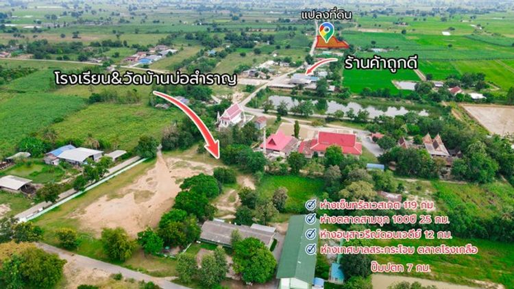 ที่ดินสุพรรณบุรี ติดถนนคอนกรีต แค่ 175,000 ฟรีโอน- น้ำ-ไฟ, ภาพที่ 4