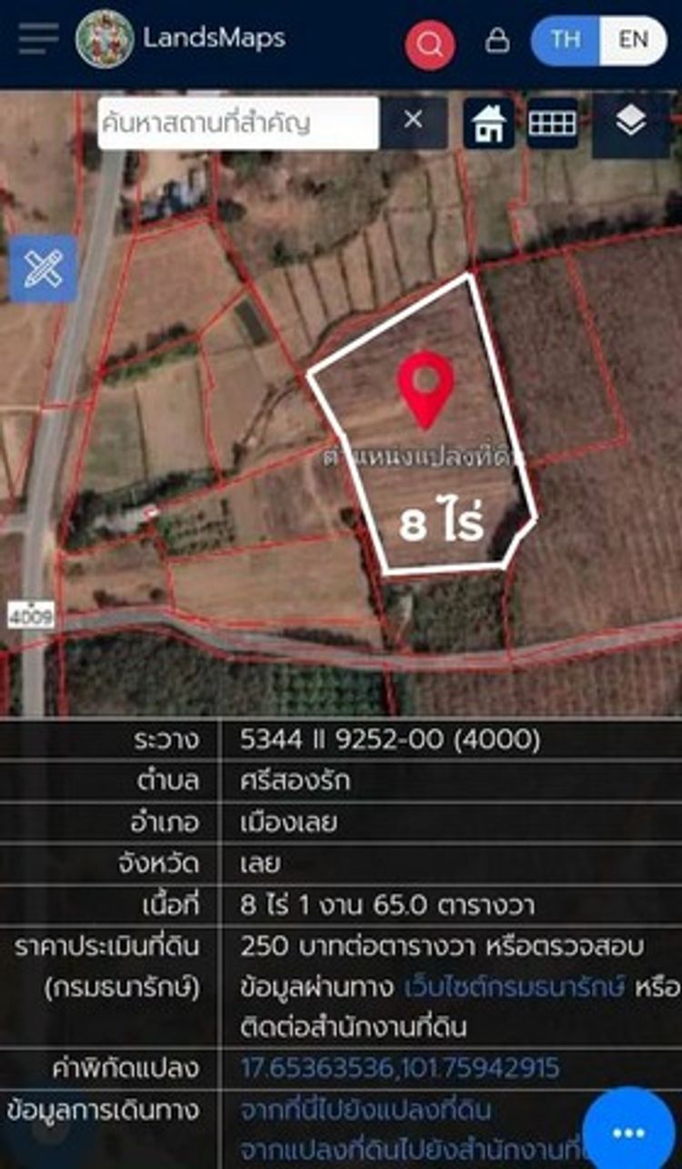 ขายที่ดิน เมืองเลย ทำเลดี ตำบลศรีสองรัก เนื้อที่ 8ไร่1งาน65ตรว., ภาพที่ 4