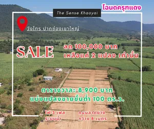ที่ดินฉโนดแบ่งขาย ติดเขา วิวหลักล้าน เริ่มต้นแค่ 100 ตร.ว.เพียง 890,000 บาท ลดเพิ่ม 100,000 บาท มีแค่ 2 แปลงเท่านั้น
