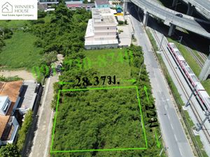 ขายที่ดินติดถนนเลียบทางด่วน สายศรีรัช-วงแหวนรอบนอกฯ ใกล้ถ.ราชพฤกษ์ และสถานีรถไฟฟ้าบางบำหรุ เนื้อที่ 1งาน 54 ตารางวา เหมาะสร้างคลินิก ร้านค้า