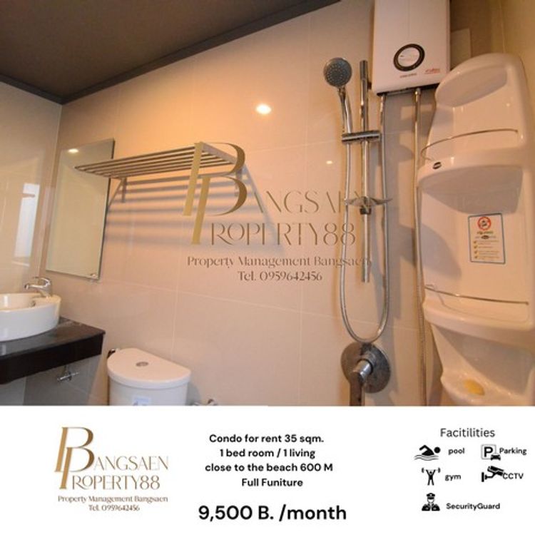 คอนโดพร้อมอยู่ให้เช่า สัญญา 1 ปี ขนาด 35 ตรม ราคาเดือนละ 9500 บาท, ภาพที่ 4
