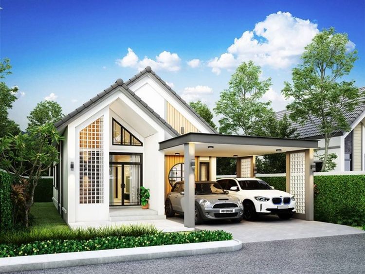 ขายบ้านพร้อมอยุ่ และ บ้านสั่งสร้าง สไตล์ Nordic House  อ.หางดง, ภาพที่ 4