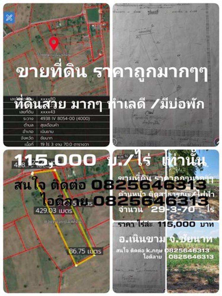  ขายที่ดิน ราคาโครตถูก หน้าติดถนนสาธารณะ อ.เนินขาม จ.ชัยนาท, ภาพที่ 4