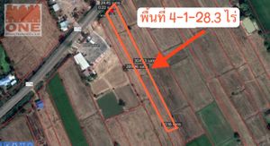 ขาย ที่ดิน ที่ดินแปลงสวย ติดถนนหลัก ท่าเยี่ยม สากเหล็ก สากเหล็ก 4 ไร่ 1 งาน 28.3 ตร.วา น้ำไฟถึงหน้าแปลง