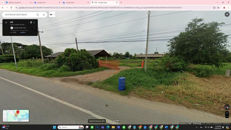 ที่ดินผืนใหญ่ ถมแล้ว ใกล้ชุมชมบางเสด็จ ป่าโมก ติดถนน 309 จังหวัดอ่างทอง, ภาพที่ 4