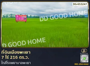 ที่ดินเมืองพะเยา 7 ไร่ 216 ตร.ว. ใกล้โรงพยาบาลพะเยา