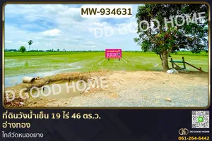 MW-934631 ที่ดินวังน้ำเย็น 19 ไร่ 46 ตร.ว. อ่างทอง ใกล้วัดหนองยาง