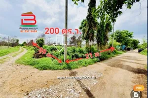 ที่ดินเปล่า ถมแล้ว แปลงมุม ซอยบงกช 6 เนื้อที่ 200 ตรว. ถนนพหลโยธิน ต.คลองสอง อ.คลองหลวง จ.ปทุมธานี