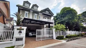 ให้เช่าบ้านเดี่ยว 2 ชั้น หมู่บ้านพาร์คเวย์ ชาเล่ต์ รามคำแหง 190/1 ขนาด 88 ตร.ว. ใกล้สนามบินนานาชาติสุวรรณภูมิ 