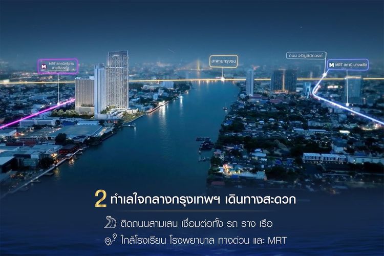 1 ห้องนอน วิวแม่น้ำ ชั้น12 คอนโดติดแม่น้ำ , ภาพที่ 4