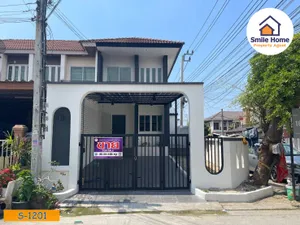 บ้านทรัพย์มั่นคง3 บางบ่อ สมุทรปราการ หลังริมรีโนเวทใหม่ 