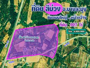 ขายที่ดิน สีม่วง 692 ไร่ ติด ถ.331 อ.บางละมุง ชลบุรี
