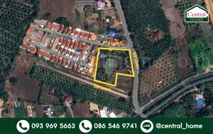 ที่ดินพร้อมสิ่งปลูกสร้าง 3-2-66.4 ตร.วา หน้าหมู่บ้าน ทวีทรัพย์ บ้านควน